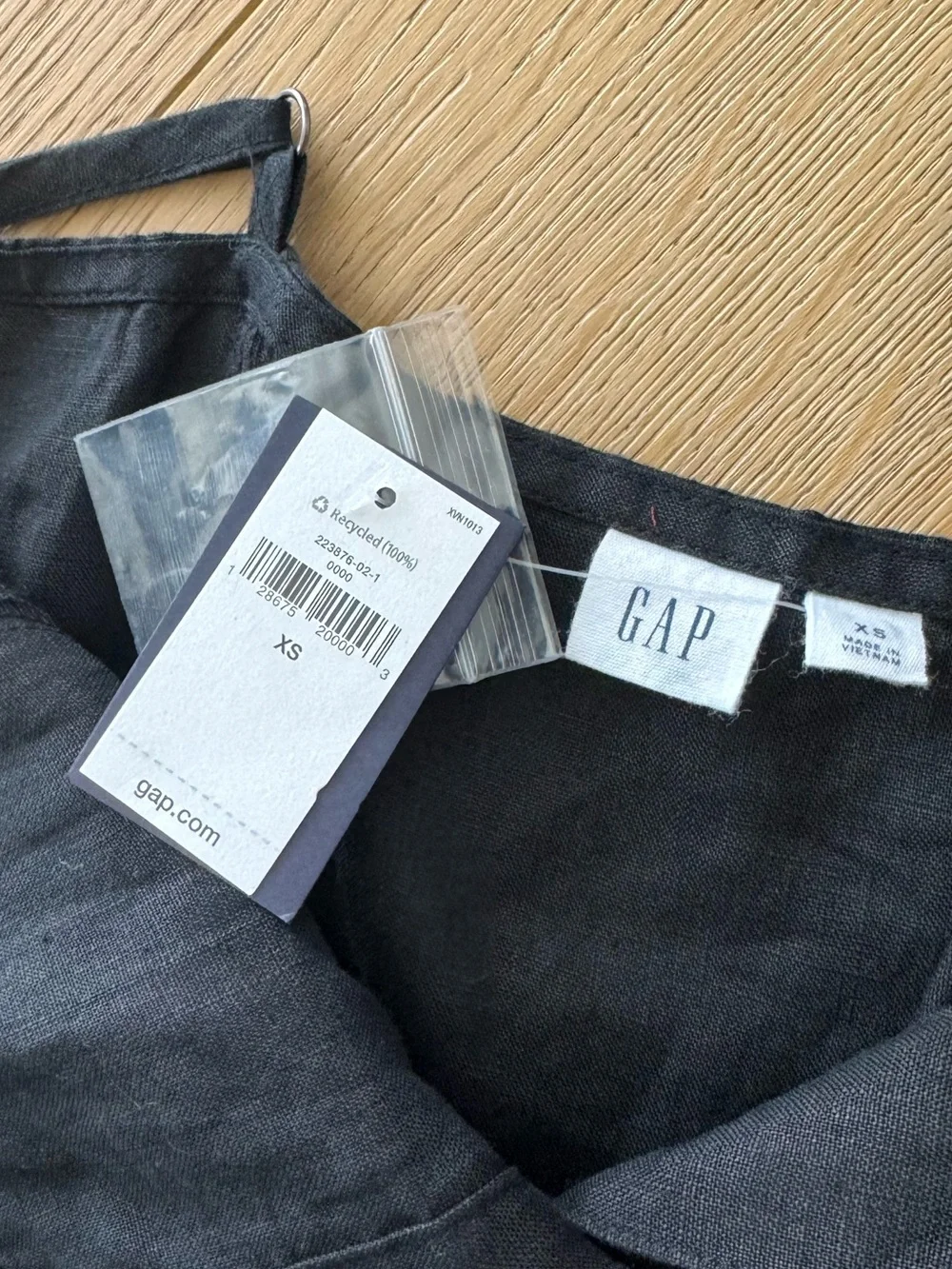Gap Black 100% Linen Wide Leg Cami Jumper Size XSmall NWT